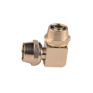 Zhuji Rixin All Copper Double-Ended <b>Quick</b> Turn Elbow 90 Degree Pneumatic Right Angle <b>Connector</b> Lock Nut Fitting - Product Image 1