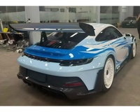 Body Kit Serat Karbon Asli Gaya Gt3RS untuk Bumper Belakang dan Pipa Knalpot Porsche 911 992