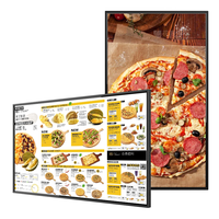 Tacteasy 32" 43" 55" 4K Layar Menu Digital LCD yang Dipasang di Dinding dengan Sentuhan Inframerah Animasi untuk Restoran Pusat Perbelanjaan