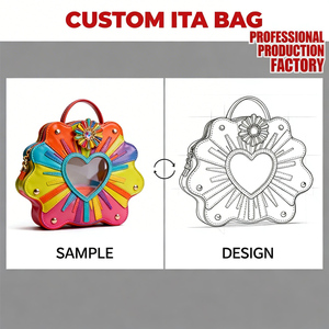 โรงงานผลิตกระเป๋า Ita Bag แบบกำหนดเอง รูปทรงหัวแมว 3 มิติ ช่องใส สะพายข้าง รับผลิตแบบ OEM ODM สำหรับนักสะสมเข็มกลัด - Product Image 3