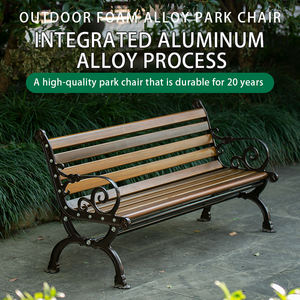 Outdoor Furniture All-weather Seating Street Outside Recycled Wood Plastic <strong>Composite</strong> <strong>Garden</strong> <strong>Bench</strong> - Product Image 3