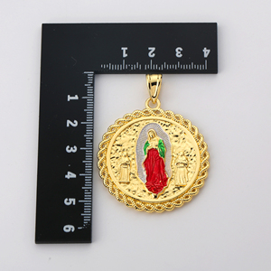 Colgante <span class=keywords><strong>de</strong></span> la <span class=keywords><strong>Virgen</strong></span> <span class=keywords><strong>de</strong></span> <span class=keywords><strong>Guadalupe</strong></span> Chapado en Oro <span class=keywords><strong>de</strong></span> 18K <span class=keywords><strong>de</strong></span> Alta Calidad, Medallón Religioso Católico con Esmalte Colorido, Regalo <span class=keywords><strong>de</strong></span> Joyería - Product Image 5