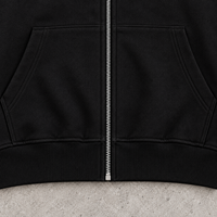 Sweat-shirt à capuche zippé personnalisé OEM ODM brodé, coupe ample, en coton épais, avec appliqué, pour homme, style streetwear de luxe