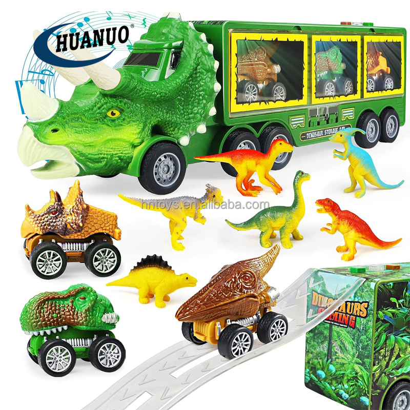 Dinosaurier Achterbahn Spielset - Mit 6 Dino-Autos & Musik