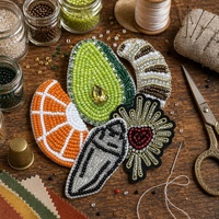 Patchs brodés en strass faits main, écologiques et tendance, à coudre sur les chaussures, les sacs, les chapeaux, les vêtements et les accessoires, en feutre