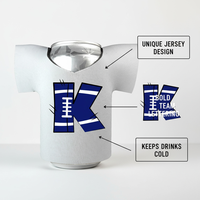 Manchon isotherme personnalisé en néoprène en forme de t-shirt pour canette de bière, idéal pour les cadeaux promotionnels de matchs sportifs