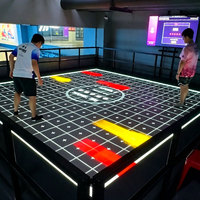 Système de jeu interactif à écran LED pour carrelage au sol avec 10 jeux populaires pour aire de jeux numérique et divertissement
