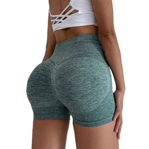 High Waisted Quick Drying <b>Peach</b> Hip Yoga Shorts, Fitness Shorts, and Sports Shorts Are Suitable for Yoga and Fitness Activities - Product Image 5