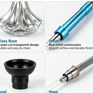 Accessoires de chicha en aluminium de style moderne avec technique de miroir, prix des fournisseurs en ligne - Product Image 6