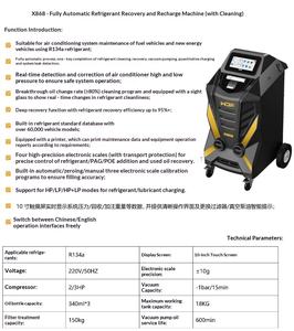 Machine de récupération de climatisation automobile WDF X868, outil de remplissage <span class=keywords><strong>R134A</strong></span>, acier métallique, recyclage de <span class=keywords><strong>gaz</strong></span> de climatisation, équipement de recharge pour l'entretien des voitures - Product Image 5