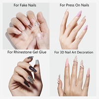 Gel d'extension pour constructeurs d'ongles en gros, OEM ODM, logo personnalisé, grand pot 50g 100g 150g, gel solide non collant pour salons et studios de nail art
