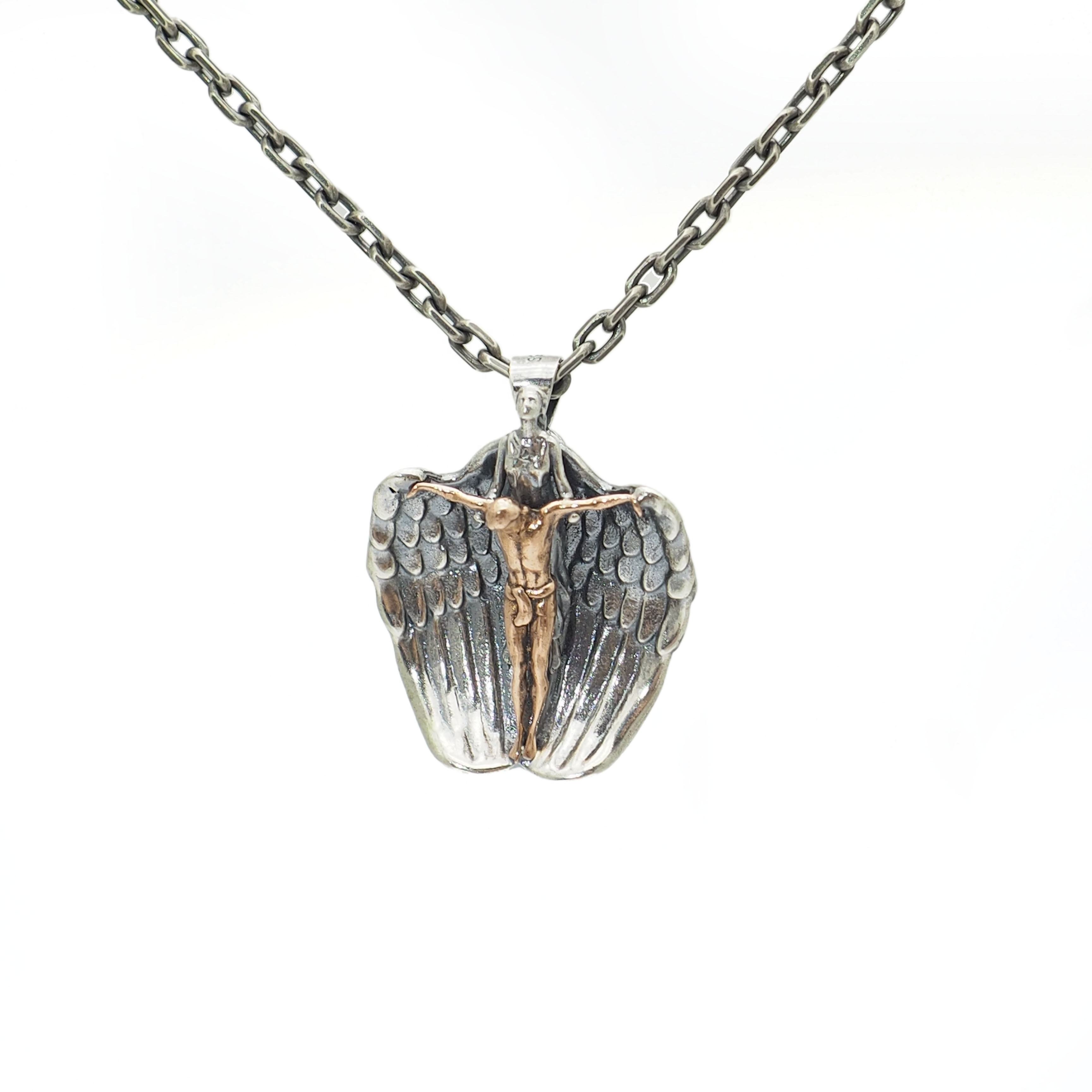 Gold Guardian Angel Pendants Elegant Durable Jewelry