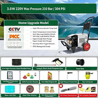 Nettoyeur haute pression électrique manuel à eau froide pour le detailing automobile avec brosse à roues, kit complet, neuf
