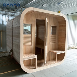 Sauna extérieur moderne au bois, en cèdre rouge, pour 4 à 8 personnes, et sauna finlandais à vapeur, portable, pour spa à <span class=keywords><strong>domicile</strong></span> - Product Image 1