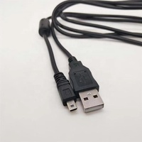 USB 2,0 Mini 8PIN B Cable de datos de carga a macho a recto Cables de comunicación de chaqueta de PVC