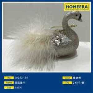 Christmas Pendant Swan 14Cm Sequined Plastic Animal Shape Decoration - Product Image 3