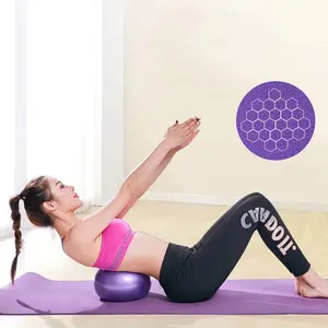 Balle de yoga chaude à faible vente pour balle de yoga violette de 25 cm avec balle de yoga d'exercice de sport en pvc renforcé par logo