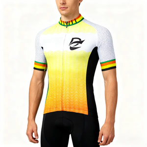 Maillot de cyclisme léger imprimé multicolore personnalisé à manches longues et multi-poches pour événements cyclistes en extérieur - Product Image 6