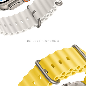 Không thấm nước Đại Dương Silicone thông minh dây đeo đồng hồ cho Apple iWatch ultra1/2/3 49mm S10/11/9/SE 46mm 42mm 45mm thể thao ban nhạc vòng đeo tay - Product Image 4