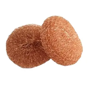 18g*3pcs/Bag Kitchen High Quality Household Mesh Copper-plated Steel Wire Scourer Washing Cleaning Ball