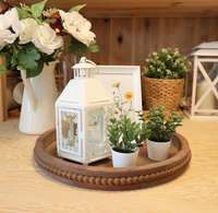 Ensemble de plateaux en bois décoratifs, style nordique, petit plateau de service pour la décoration de table basse et la décoration de salon