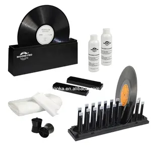 Spin Cleaning LP Vinyl Record Cleaner Accessories Brush Washer Machine With Drying Rack Cleaning Tool Kit