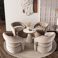 Fauteuil de détente individuel en tissu de luxe - Confortable et pratique pour salon, hôtel, villa et appartement