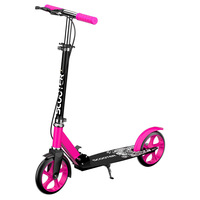 Trottinette Urbaine Unisexe à Deux Roues pour Adultes/Enfants, Pliable, Cadre en Acier, Hauteur Réglable, avec Double Frein