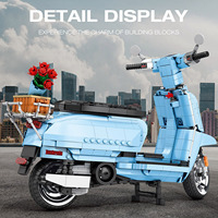 Reobrix 11037 2025 Nuevo Moc City Creative Roman Holiday, Modelo de Motocicleta, Bloques de Construcción, Juguetes de Ensamblaje DIY, Regalos para Niños, Sets de Bloques de Construcción