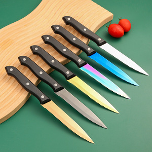 Coltello da bistecca in acciaio inox coltello da taglio affilato coltello da bistecca seghettato per cucina ristorante stoviglie campeggio - Product Image 2