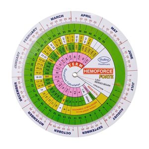 วงล้อคำนวณวันคลอดสำหรับสตรีมีครรภ์ BMI พร้อมตลับวัดสัดส่วนสำหรับโปรโมชั่น - Product Image 5