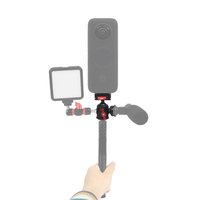 Plaque de fixation rapide en alliage d'aluminium pour trépied rotatif à tête sphérique 1/4 pour appareil photo reflex caméscope vidéo monopode pour DJI OSMO 360