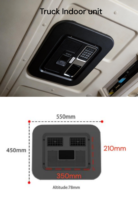 Climatiseur de toit CA20 12V/24V DC à onduleur 8000 BTU, système de refroidissement silencieux pour camping-car, camion, VR, véhicule utilitaire