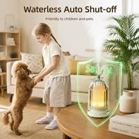 Diffuseur d'huiles essentielles en verre pour aromathérapie, petit humidificateur à brume froide avec 7 lumières LED colorées, vente en gros