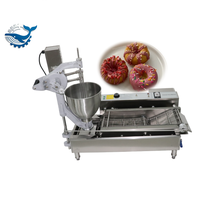 Nouvelle machine à beignets entièrement automatique 220V, machine à faire des gâteaux commerciale, équipement de boulangerie à haute efficacité pour la production de beignets