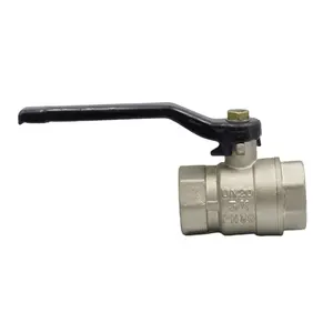 Full Bore PN30 Brass Ball Valve MS58 Material Nickel Plated FXF ISO288/1 Thread