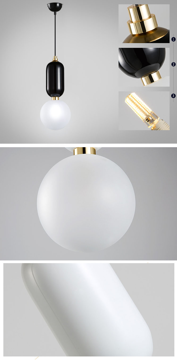 New Design Decoration Livingroom Kitchen Bedroom Hanging Glass G9 Pendant Light