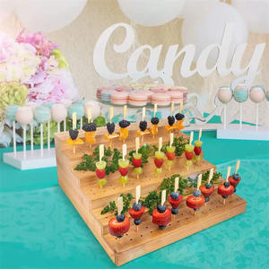 Présentoir pour aliments d'usine Présentoir de stockage multicouche pour fruits et légumes Présentoir en bois personnalisé - Product Image 3