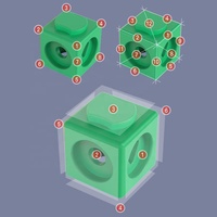 117 pièces de blocs de construction à assembler soi-même, jouet mathématique créatif pour enfants, dinosaures, blocs de cubes à assembler avec stylo