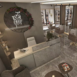 Luxury Barber Shop Interior Design | Men Salon Display Furniture & Customized Store Decoration - Product Image 1