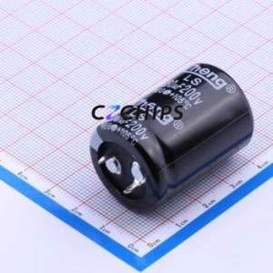 Condensateur électrolytique en aluminium à encliquetage LS687M200O35RR0VH2SP0, composant traversant THT, D25xL35mm 680uF 20% 200V 10mm - Product Image 1