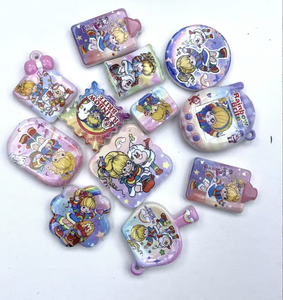 Accessori per Perline in Acrilico Stampati su Due Lati, Serie a Tema, Cinghie per Telefono, Ciondoli per Borse, Progetti Fai-da-Te - Product Image 6