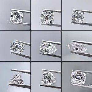 Hailer Jewelry GRA Moissanite pass testeur de diamant rond/émeraude/cœur/Radiant/poire/ovale DEF VVS1 diamant moissanite en vrac