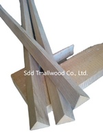 Moldura Triangular de Madera Maciza de Paulownia, Moldura Triangular de Madera sin Acabado para Decoración