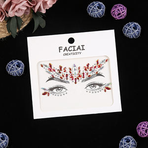 Autocollants de bijoux de visage ornés de strass étincelants par <span class=keywords><strong>FACIAI</strong></span>-Idéal pour les festivals, les fêtes et les cosplay - Product Image 3
