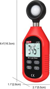 TTLTES UNI-T UT383 เครื่องวัดแสงแบบดิจิตอล เครื่องวัดความสว่าง เครื่องวัดลูเมน 0~199,900 (0~18,500 FC) สำหรับการถ่ายภาพภาพยนตร์ - Product Image 5