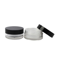 Stoples bubuk longgar plastik hitam dengan tutup ayak wadah Makeup wajah untuk kosmetik alami krim mata bergaya tutup pengayak hitam