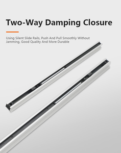 Rhetech giấu trượt Barn Door phần cứng mềm đóng cửa nội thất Wall Mount Hidden theo dõi cán ma cửa phần cứng Bộ dụng cụ - Product Image 3