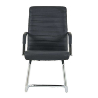 Prix de gros Chaise de bureau noire à bas prix Directeur Boss visiteur Chaise cantilever en cuir pour bureau de direction