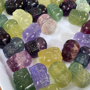 بيع بالجملة كبائن حجر كريم على شكل فلوريت طبيعي Xiu وقطع الأعمال اليدوية نقش سلسلة مفاتيح ذاتية الصنع - Product Image 5